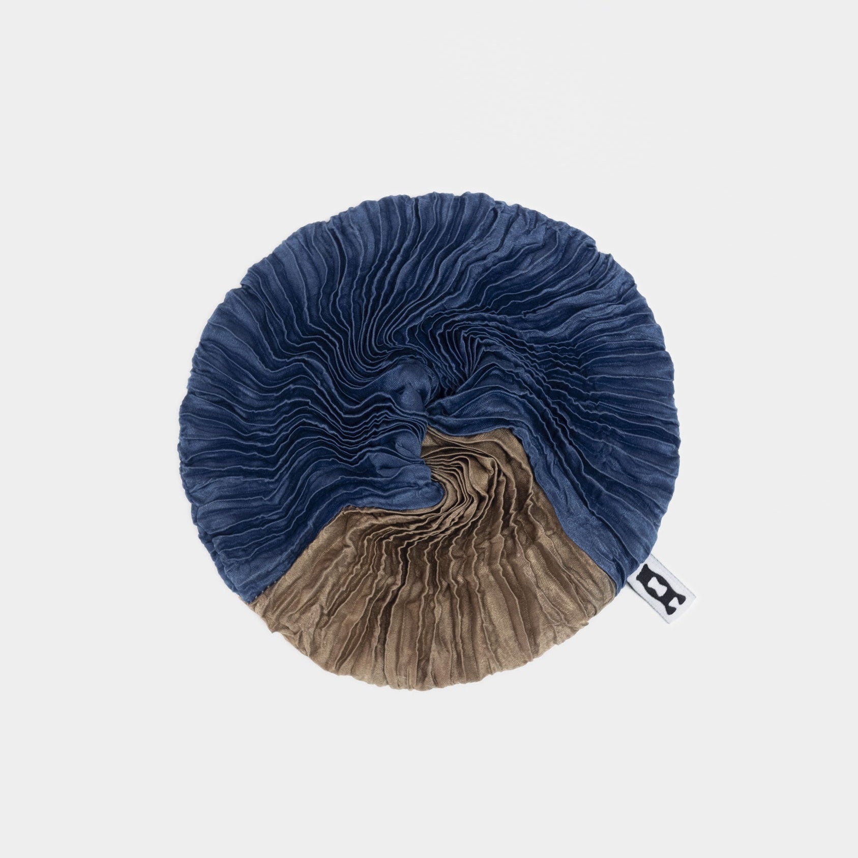 Azur Plissé Satin Silk Scrunchie