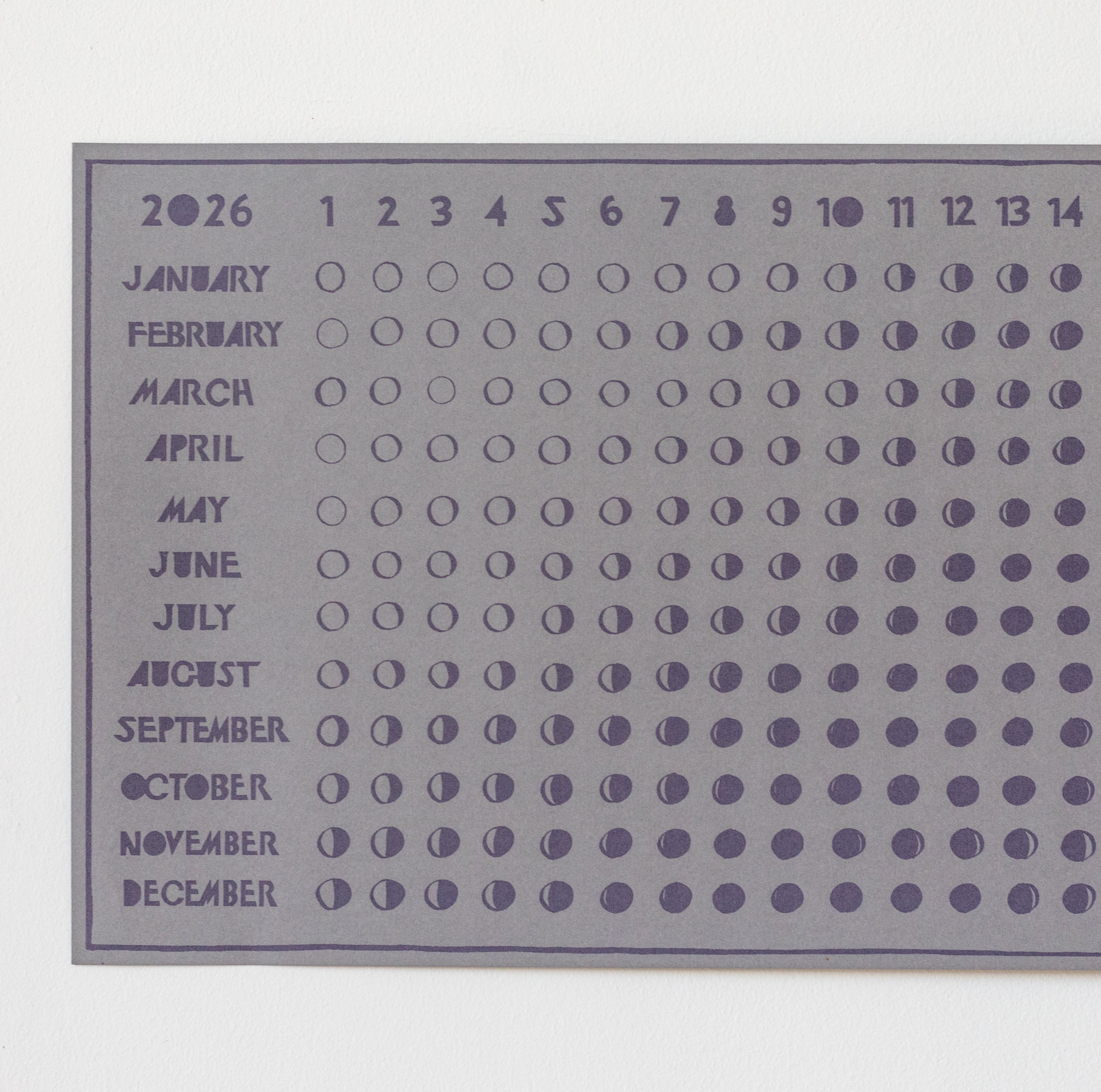 Lunar Calendar for 2026 by Anna and Harry